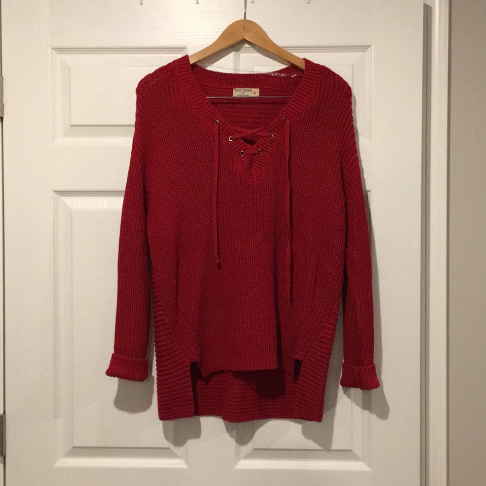 Ruff Hewn tie up, chunky sweater